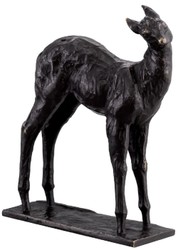 Casa Padrino luxury decorative sculpture deer 25.5 x 9 x H. 32 cm - Bronze decorative sculpture - Bronze decorative figure - Desk decoration - Luxury Quality