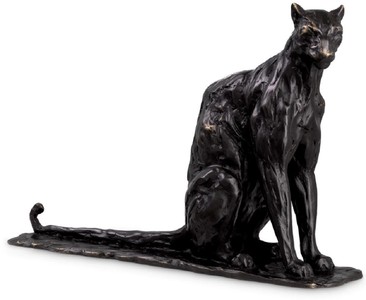 Casa Padrino escultura decorativa de lujo pantera 37 x 10 x A. 24 cm - Escultura decorativa de bronce - Figura decorativa de bronce - Decoración de escritorio - Calidad de lujo