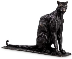 Casa Padrino escultura decorativa de lujo pantera 37 x 10 x A. 24 cm - Escultura decorativa de bronce - Figura decorativa de bronce - Decoración de escritorio - Calidad de lujo
