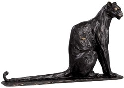 Casa Padrino escultura decorativa de lujo pantera 37 x 10 x A. 24 cm - Escultura decorativa de bronce - Figura decorativa de bronce - Decoración de escritorio - Calidad de lujo