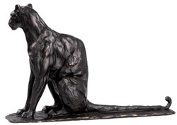 Casa Padrino escultura decorativa de lujo pantera 37 x 10 x A. 24 cm - Escultura decorativa de bronce - Figura decorativa de bronce - Decoración de escritorio - Calidad de lujo