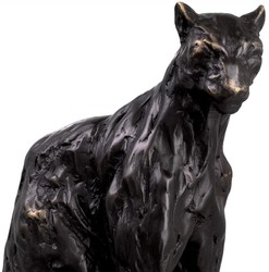 Casa Padrino escultura decorativa de lujo pantera 37 x 10 x A. 24 cm - Escultura decorativa de bronce - Figura decorativa de bronce - Decoración de escritorio - Calidad de lujo