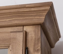 Landhausstil Massivholz Küchenschrank Esszimmerschrank Naturfarben Weiß Country Style Solid Wood Kitchen Cabinet Dining Room Cabinet Natural White