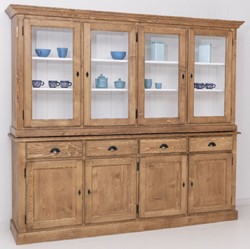 Landhausstil Massivholz Küchenschrank Esszimmerschrank Naturfarben Weiß Country Style Solid Wood Kitchen Cabinet Dining Room Cabinet Natural White