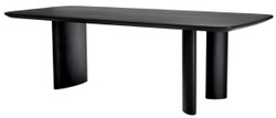 Casa Padrino mesa de comedor de lujo negro 241 x 109,5 x A. 77 cm - Mesa de cocina rectangular de madera maciza - Muebles de comedor - Muebles de cocina - Muebles de lujo - Interiores de lujo