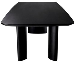 Casa Padrino mesa de comedor de lujo negro 241 x 109,5 x A. 77 cm - Mesa de cocina rectangular de madera maciza - Muebles de comedor - Muebles de cocina - Muebles de lujo - Interiores de lujo