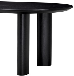 Casa Padrino Luxus Esstisch Schwarz 244 x 109,5 x H. 77 cm - Ovaler Massivholz Küchentisch - Esszimmer Möbel - Küchen Möbel - Luxus Möbel - Luxus Einrichtung