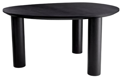 Casa Padrino Luxus Esstisch Schwarz 149 x 128,5 x H. 77 cm - Massivholz Küchentisch - Esszimmer Möbel - Küchen Möbel - Luxus Möbel - Luxus Einrichtung