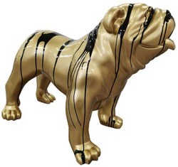 Designer Dekofigur Deko Skulptur Gartenfigur Hund Bulldogge Designer Decoration Figure Decoration Sculpture Garden Figure Dog Bulldog