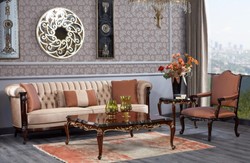 Casa Padrino sillón barroco de lujo naranja / marrón oscuro - Magnífico sillón de salón - Muebles de salón de estilo barroco - Muebles de lujo de estilo barroco - Mobiliario barroco