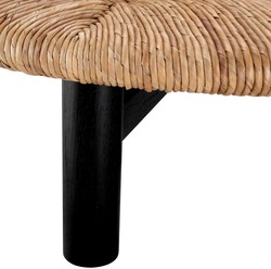 Casa Padrino tavolo da salotto di lusso naturale / nero Ø 100 x A. 30,5 cm - Tavolo da soggiorno rotondo - Mobile per soggiorno - Mobili di lusso - Arredamento di lusso