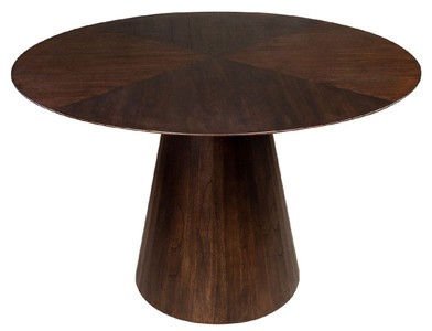 Casa Padrino table à manger de luxe marron foncé Ø 120 x H. 76 cm - Table de cuisine ronde en bois massif - Meuble de salle à manger - Meuble de luxe - Ameublement de luxe