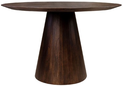 Casa Padrino Luxus Esstisch Dunkelbraun Ø 120 x H. 76 cm - Runder Massivholz Küchentisch - Esszimmer Möbel - Küchen Möbel - Luxus Möbel - Luxus Einrichtung