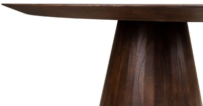 Casa Padrino Luxus Esstisch Dunkelbraun Ø 120 x H. 76 cm - Runder Massivholz Küchentisch - Esszimmer Möbel - Küchen Möbel - Luxus Möbel - Luxus Einrichtung