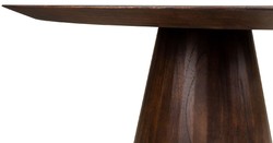 Casa Padrino table à manger de luxe marron foncé Ø 120 x H. 76 cm - Table de cuisine ronde en bois massif - Meuble de salle à manger - Meuble de luxe - Ameublement de luxe