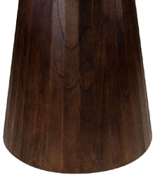 Casa Padrino table à manger de luxe marron foncé Ø 120 x H. 76 cm - Table de cuisine ronde en bois massif - Meuble de salle à manger - Meuble de luxe - Ameublement de luxe