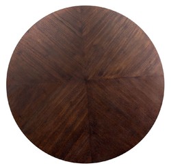 Casa Padrino table à manger de luxe marron foncé Ø 120 x H. 76 cm - Table de cuisine ronde en bois massif - Meuble de salle à manger - Meuble de luxe - Ameublement de luxe
