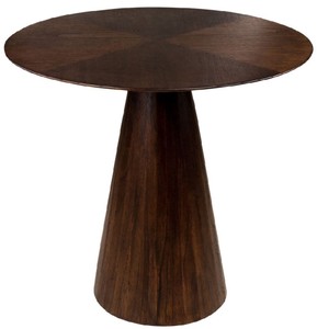 Casa Padrino table à manger de luxe marron foncé Ø 80 x H. 76 cm - Table de cuisine ronde en bois massif - Meuble de salle à manger - Meuble de luxe - Ameublement de luxe