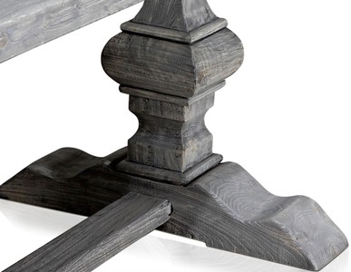 Casa Padrino Landhausstil Esstisch Grau 180 x 90 x H. 76 cm - Rechteckiger Massivholz Küchentisch aus hochwertigen unbehandeltem Altholz - Esszimmer Möbel - Landhausstil Möbel