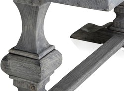 Casa Padrino mesa de comedor estilo campestre gris 180 x 90 x A. 76 cm - Mesa de cocina rectangular de madera maciza fabricada en madera vieja sin tratar - Muebles de comedor de estilo campestre
