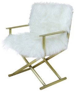 Casa Padrino fauteuil de luxe blanc / or 64 x 65 x H. 85 cm - Fauteuil de salon - Fauteuil d'hôtel - Meuble de salon - Meuble d'hôtel - Meuble de luxe - Ameublement de luxe