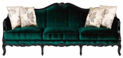 Casa Padrino sofá barroco de lujo verde / negro - Magnífico sofá de salón - Muebles de salón estilo barroco - Muebles de lujo estilo barroco - Muebles barrocos