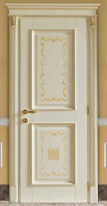 Casa Padrino porte d'appartement baroque de luxe crème / or - Magnifique porte en bois massif avec cadre - Meuble de luxe de style baroque - Meuble baroque - Qualité de luxe - Fabriqué en Italie