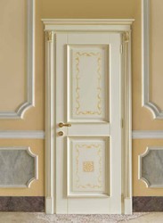 Casa Padrino porte d'appartement baroque de luxe crème / or - Magnifique porte en bois massif avec cadre - Meuble de luxe de style baroque - Meuble baroque - Qualité de luxe - Fabriqué en Italie