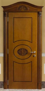 Casa Padrino luxury baroque apartment door brown - Magnificent solid wood door with frame - Luxury furniture in baroque style - Baroque furniture - Luxury quality - Made in Italy