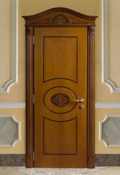 Casa Padrino luxury baroque apartment door brown - Magnificent solid wood door with frame - Luxury furniture in baroque style - Baroque furniture - Luxury quality - Made in Italy