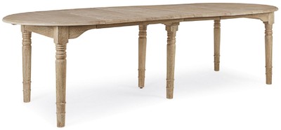Casa Padrino table à manger en bois massif de luxe naturelle 110-272 x 110 x H. 78 cm - Table de cuisine en bois massif extensible - Meuble de salle à manger - Meuble de cuisine - Meuble de luxe