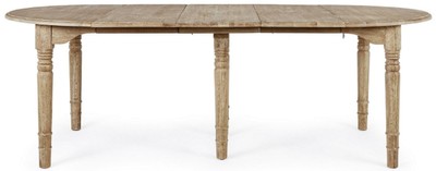 Casa Padrino Luxus Massivholz Esstisch Naturfarben 110-272 x 110 x H. 78 cm - Ausziehbarer Massivholz Küchentisch - Esszimmer Möbel - Küchen Möbel - Massivholz Möbel - Luxus Möbel