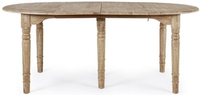 Casa Padrino Luxus Massivholz Esstisch Naturfarben 110-272 x 110 x H. 78 cm - Ausziehbarer Massivholz Küchentisch - Esszimmer Möbel - Küchen Möbel - Massivholz Möbel - Luxus Möbel