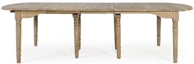 Casa Padrino Luxus Massivholz Esstisch Naturfarben 152-382 x 120 x H. 78 cm - Ausziehbarer Massivholz Küchentisch - Esszimmer Möbel - Küchen Möbel - Massivholz Möbel - Luxus Möbel