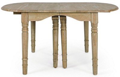 Casa Padrino Luxus Massivholz Esstisch Naturfarben 152-382 x 120 x H. 78 cm - Ausziehbarer Massivholz Küchentisch - Esszimmer Möbel - Küchen Möbel - Massivholz Möbel - Luxus Möbel