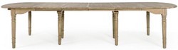 Casa Padrino luxury solid wood dining table natural 152-382 x 120 x H. 78 cm - Extendable solid wood kitchen table - Dining room furniture - Kitchen furniture - Solid wood furniture