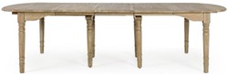 Casa Padrino luxury solid wood dining table natural 152-382 x 120 x H. 78 cm - Extendable solid wood kitchen table - Dining room furniture - Kitchen furniture - Solid wood furniture