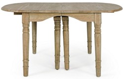 Casa Padrino luxury solid wood dining table natural 152-382 x 120 x H. 78 cm - Extendable solid wood kitchen table - Dining room furniture - Kitchen furniture - Solid wood furniture