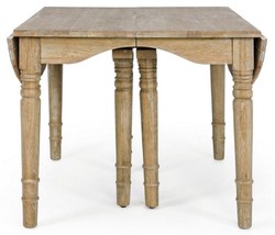 Casa Padrino luxury solid wood dining table natural 152-382 x 120 x H. 78 cm - Extendable solid wood kitchen table - Dining room furniture - Kitchen furniture - Solid wood furniture