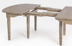 Casa Padrino luxury solid wood dining table natural 152-382 x 120 x H. 78 cm - Extendable solid wood kitchen table - Dining room furniture - Kitchen furniture - Solid wood furniture