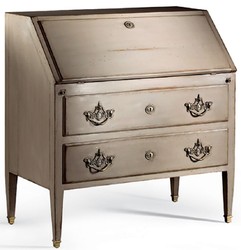 Luxus Barock Sekretär Schreibtisch Antik Beige Gold Bordeauxrot Luxury Baroque Secretary Desk Antique Beige Gold Bordeaux Red