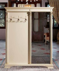 Casa Padrino armoire garde-robe baroque de luxe avec miroir crème / or - Armoire garde-robe de style baroque - Meuble d'armoire de luxe de style baroque - Qualité de luxe - Fabriqué en Italie