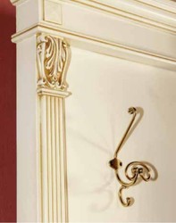 Casa Padrino armoire garde-robe baroque de luxe avec miroir crème / or - Armoire garde-robe de style baroque - Meuble d'armoire de luxe de style baroque - Qualité de luxe - Fabriqué en Italie