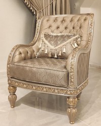 Casa Padrino set da soggiorno barocco di lusso oro / grigio / oro - 2 Divani Barocchi e 2 Poltrone Barocche e 1 Tavolo da Salotto Barocco - Mobili da soggiorno barocco - Nobile e Magnifico