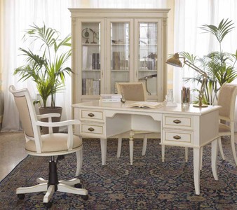 Casa Padrino Luxus Barock Sekretär mit 4 Schubladen Creme / Gold - Handgefertigter Schreibtisch im Barockstil - Barock Büro Möbel - Luxus Möbel im Barockstil - Luxus Qualität - Made in Italy