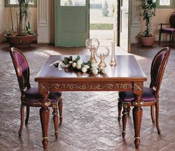 Casa Padrino luxury baroque dining chair set purple / brown / gold - Handmade kitchen chairs set of 6 - Luxury dining room furniture in baroque style - Baroque furniture - Made in Italy