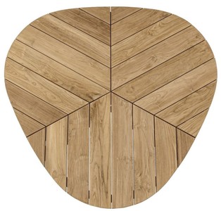 Casa Padrino Luxus Gartentisch Naturfarben / Schwarz Ø 160 x H. 77 cm - Garten Esstisch mit Teakholz Tischplatte und Aluminium Beinen - Garten & Terrassen Tisch - Luxus Garten & Terrassen Möbel