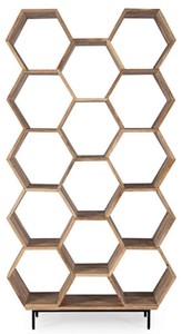 Casa Padrino Luxus Bücherschrank Braun / Schwarz 100 x 30 x H. 186 cm - Massivholz Schrank - Regalschrank - Wohnzimmer Möbel - Büro Möbel - Luxus Möbel