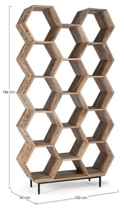 Casa Padrino Luxus Bücherschrank Braun / Schwarz 100 x 30 x H. 186 cm - Massivholz Schrank - Regalschrank - Wohnzimmer Möbel - Büro Möbel - Luxus Möbel