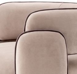 Casa Padrino fauteuil de luxe en velours greige 80 x 71 x H. 68,5 cm - Fauteuil de salon - Fauteuil d'hôtel - Mobilier de salon - Mobilier de luxe - Ameublement de salon - Ameublement de luxe